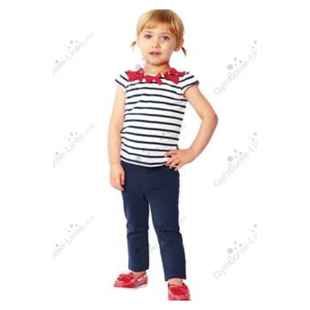 Gymboree Striped Bow Collar Tee